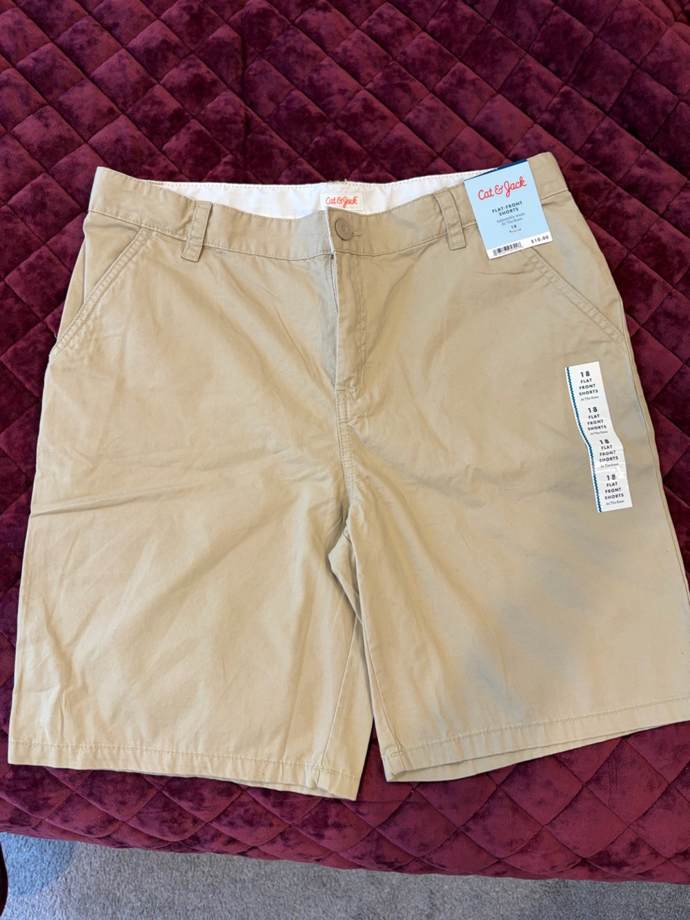 Cat & Jack Tan Stretch Chino Shorts